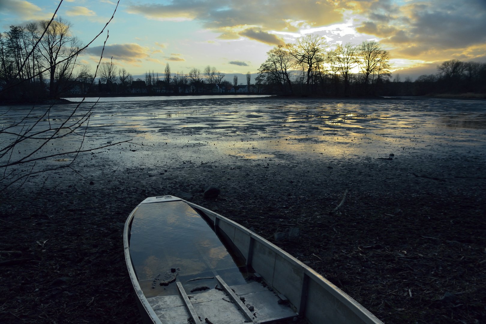 boot auf dem trockenen