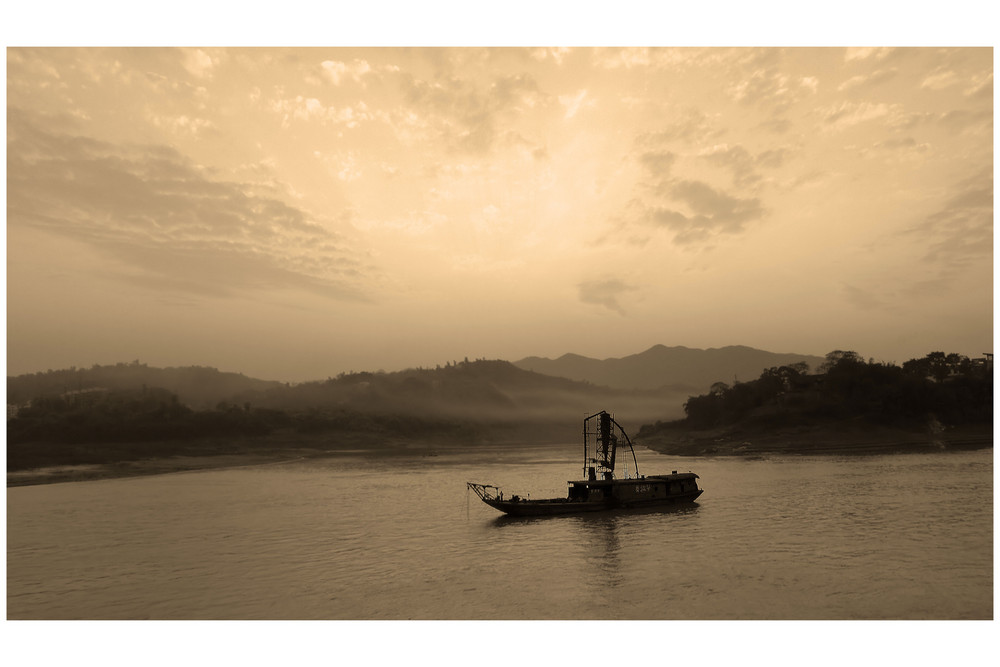 BOOT auf dem Yangtze Fluss