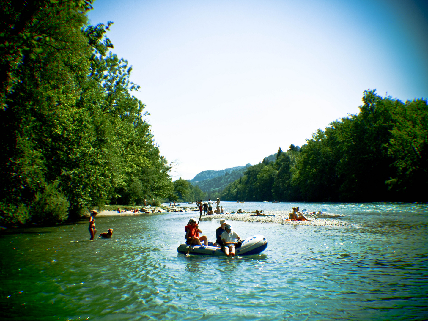 Boot auf der Aare