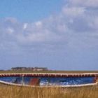 Boot auf Hallig Hooge.