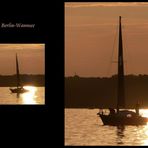 Boot bei Sonnenuntergang