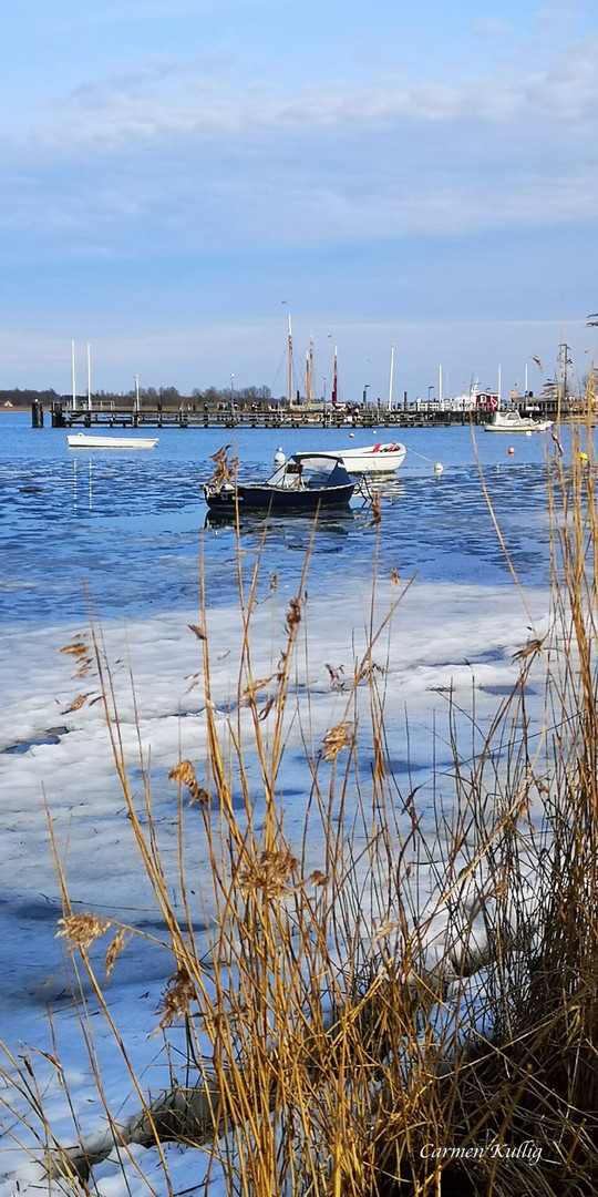 Boot im eisigen Meer