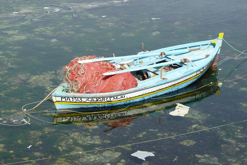 Boot im Hafen von Mahdia