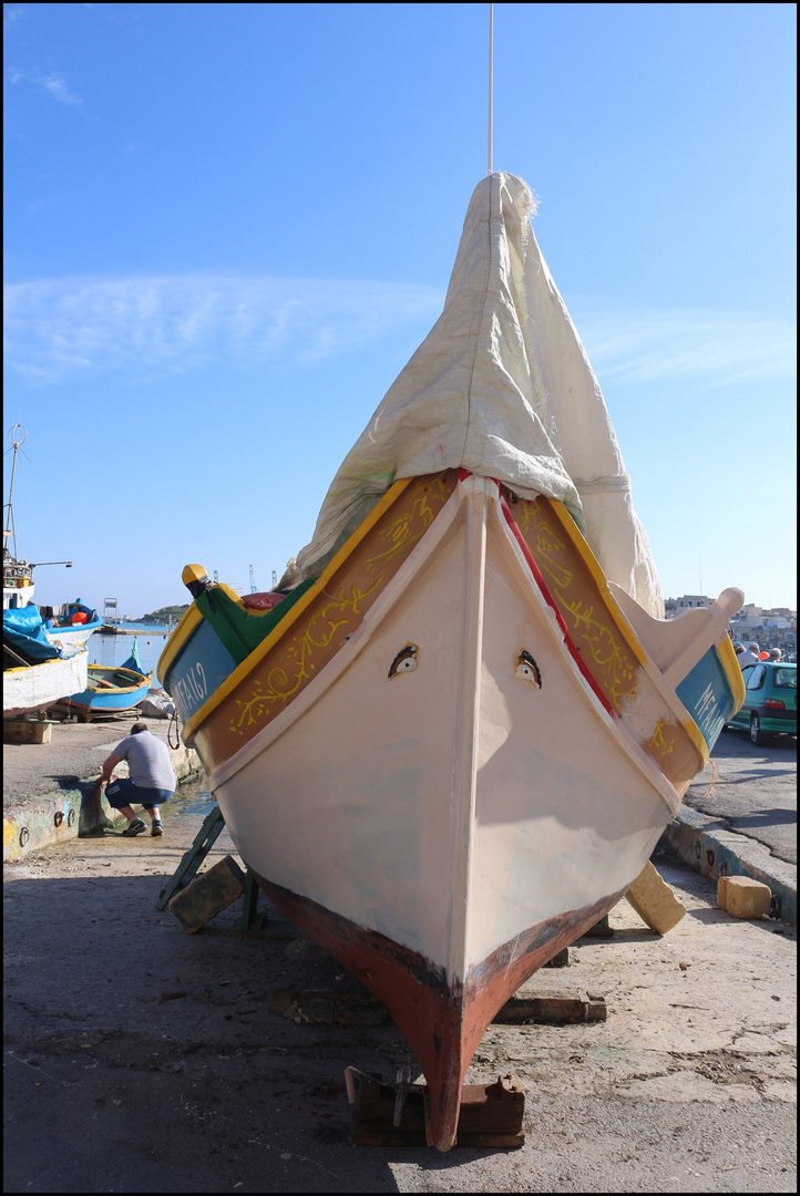 Boot im Hafen von Marsaxlokk