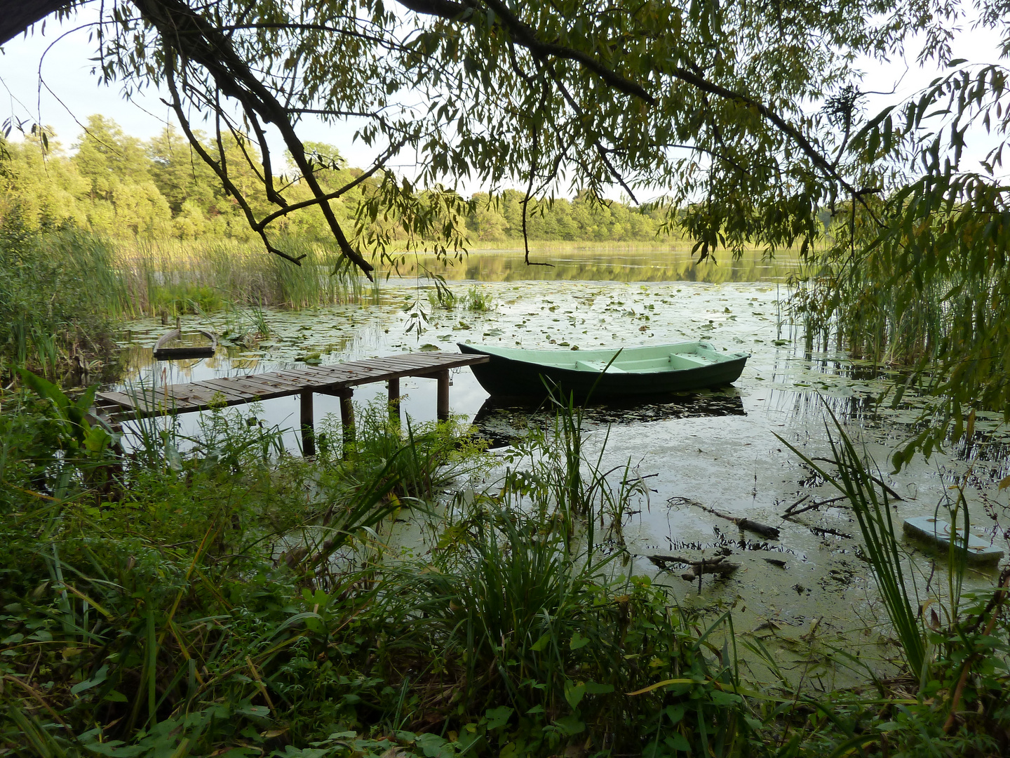 Boot im See unweit von Allenstein/Polen