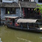 Boot im Wasserdorf Xitang