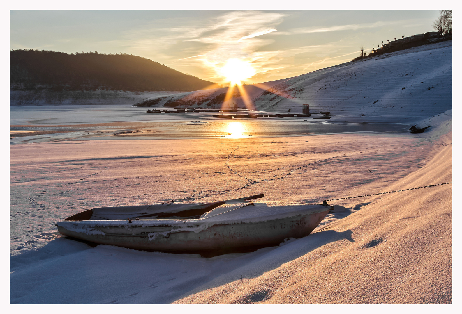 Boot im Winterschlaf