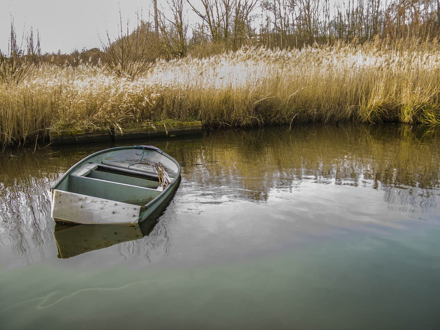 Boot in der Aalbek- Niederung