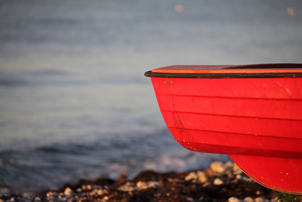 Boot in der Abendsonne