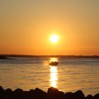 Boot Sonnenuntergang bei Langballig im Mai 2012