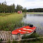 Boot und Sauna am See