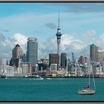 Boot vor Auckland