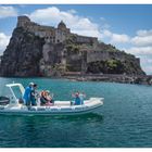 Boot vor Ischia, am Castello Agrigento