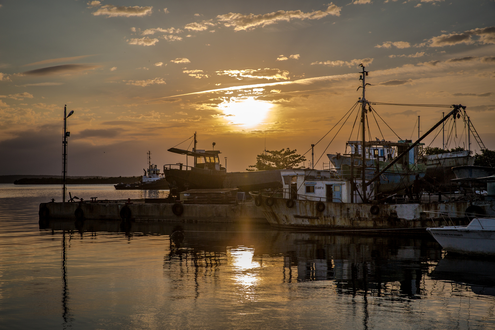 Boote am Abend