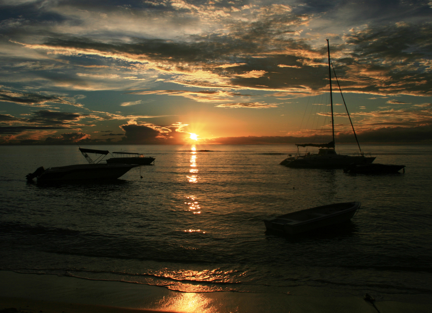 Boote am Abend