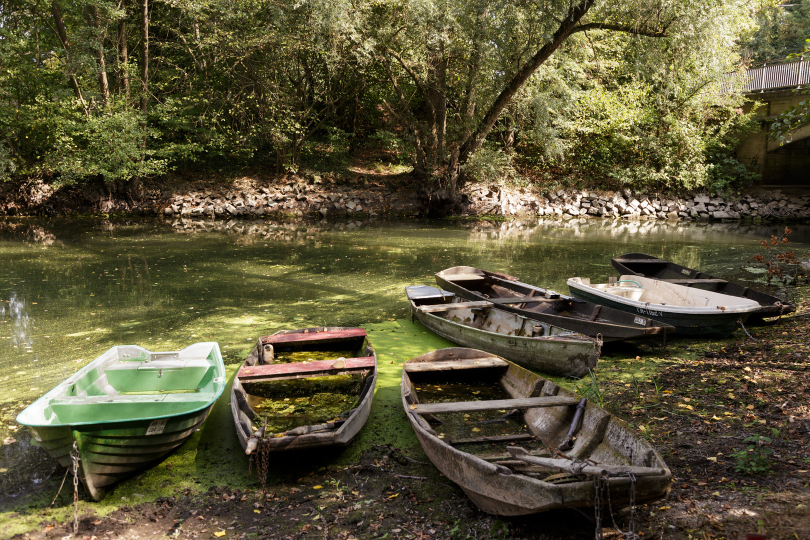 Boote am Altrhein / Daxlanden