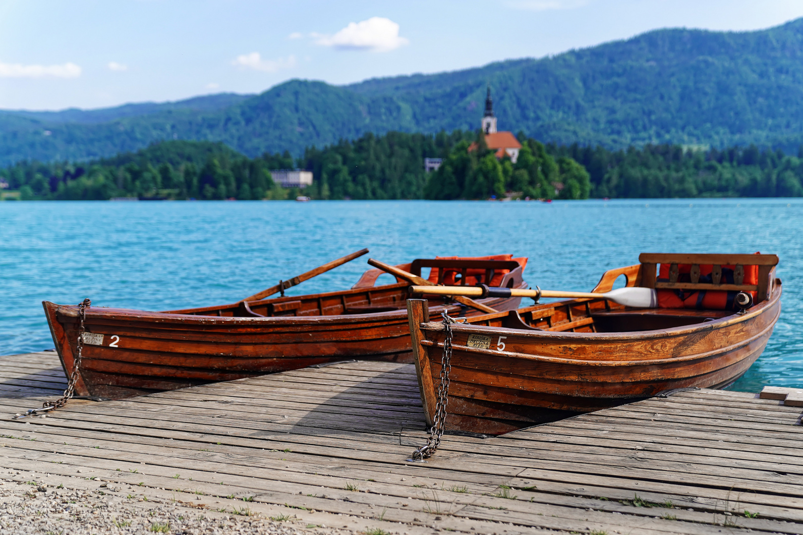 // boote am bleder see