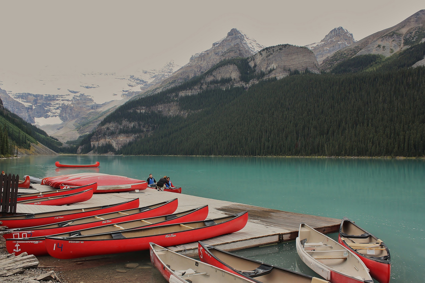 Boote am Lake Louise