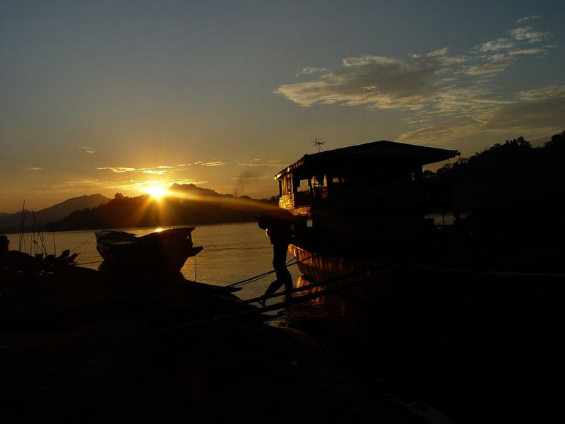 Boote am Mekong