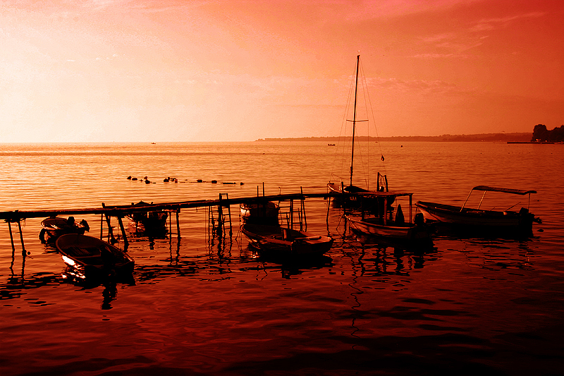 Boote am Morgen