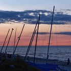 Boote am Stand von Kühlungsborn-West am Abend