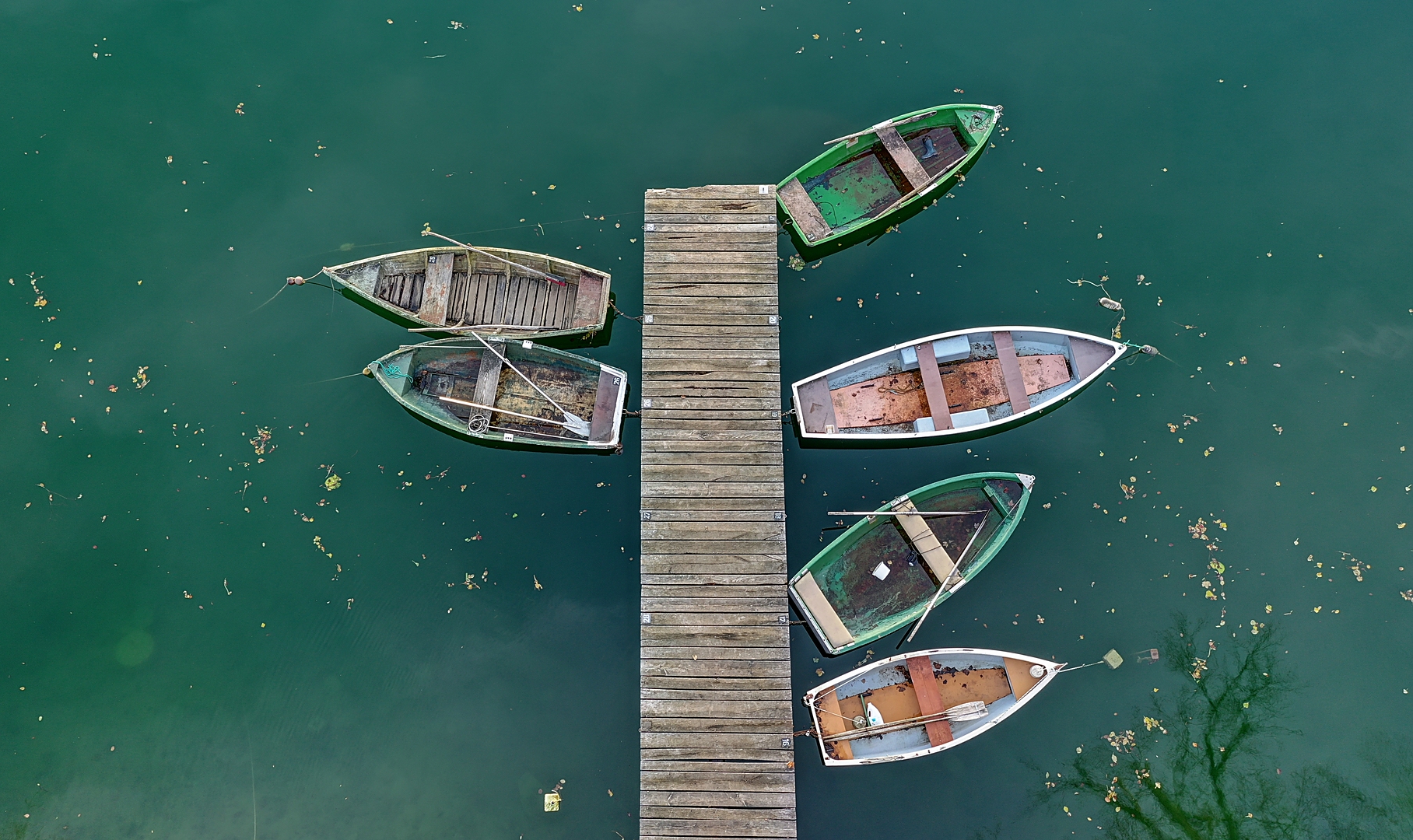 Boote am Steg