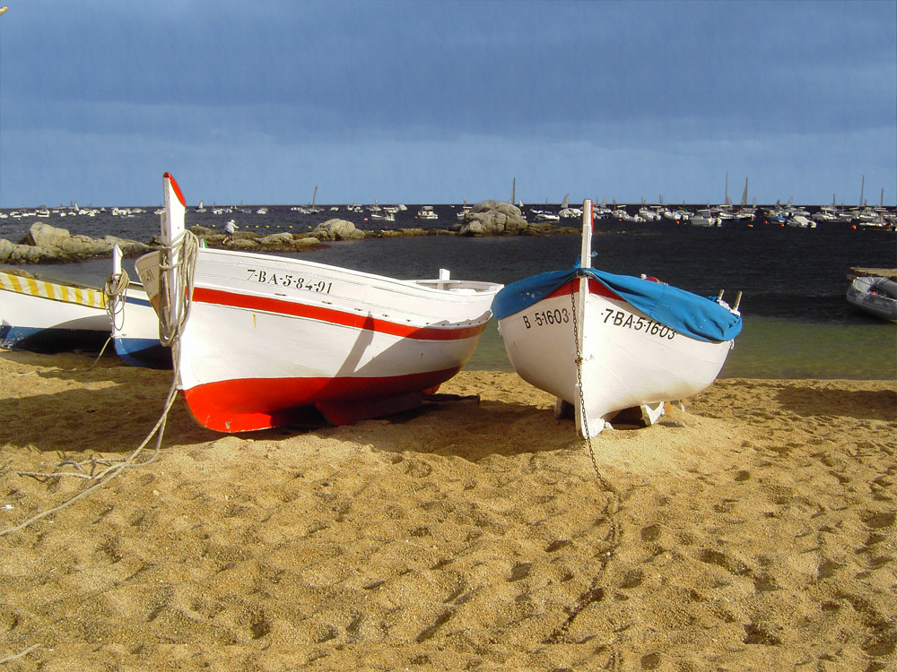 Boote am Strand