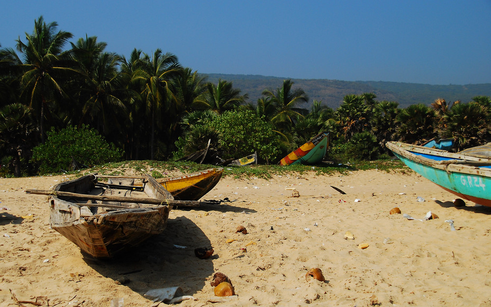 Boote am Strand