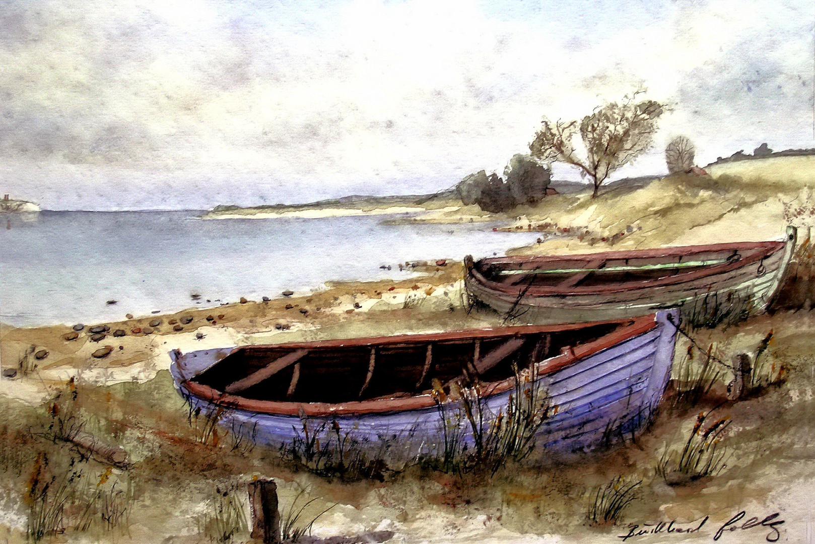 Boote am Strand von Glowe, Rügen