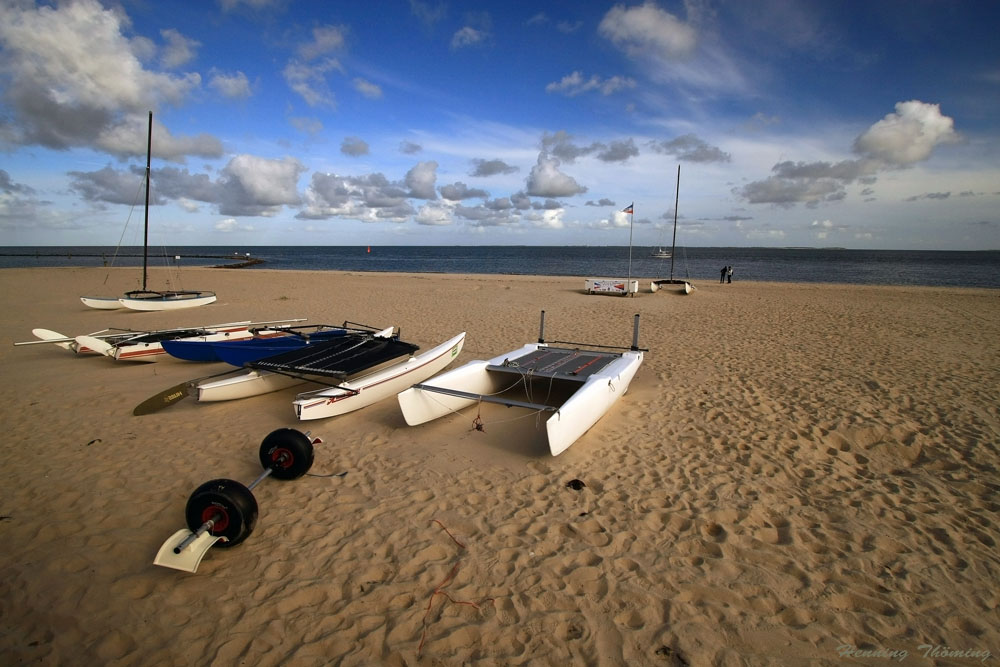 Boote am Strand von Hörnum / Sylt