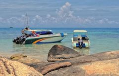 Boote am Strand von Ko Samui