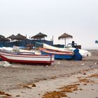 Boote am Strand von Torremolinos