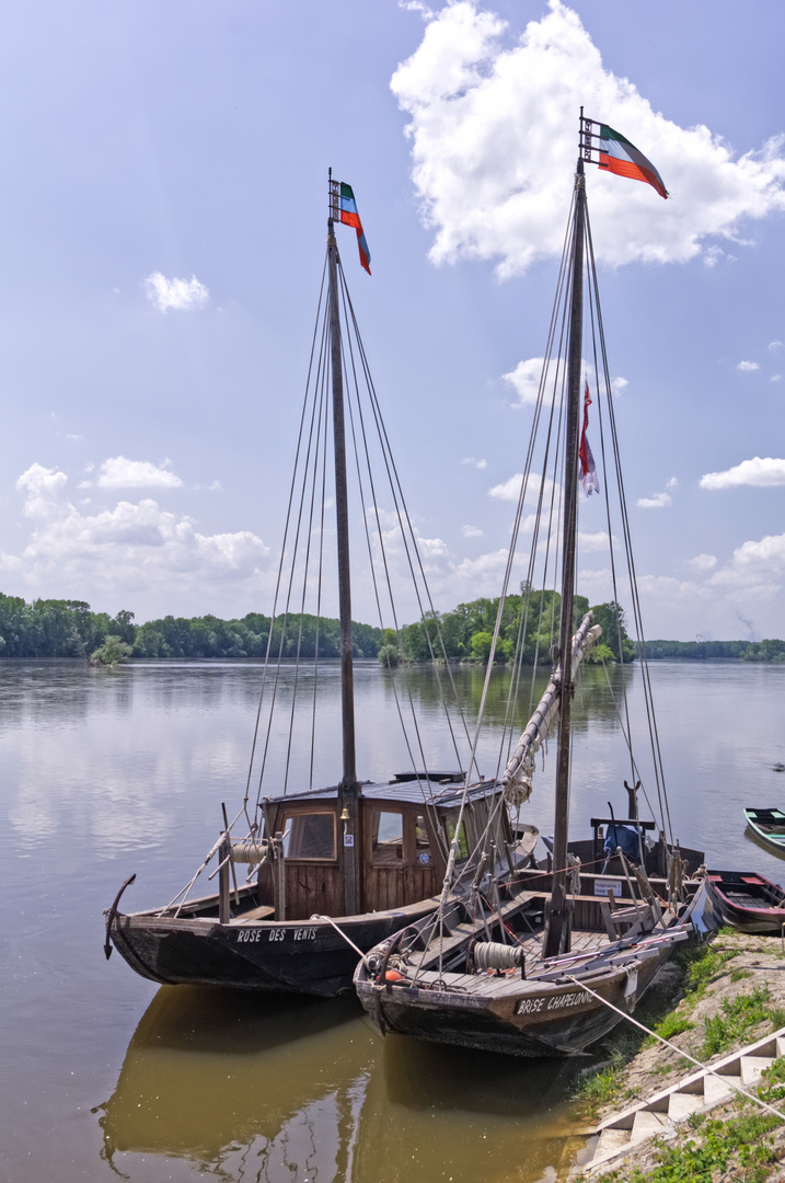Boote an der Loire