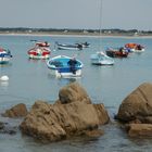 Boote an der Plage de Pors Carn