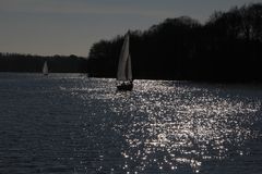 Boote auf dem Halterner Stausee