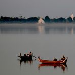 Boote auf dem  Irrawaddyfluss 