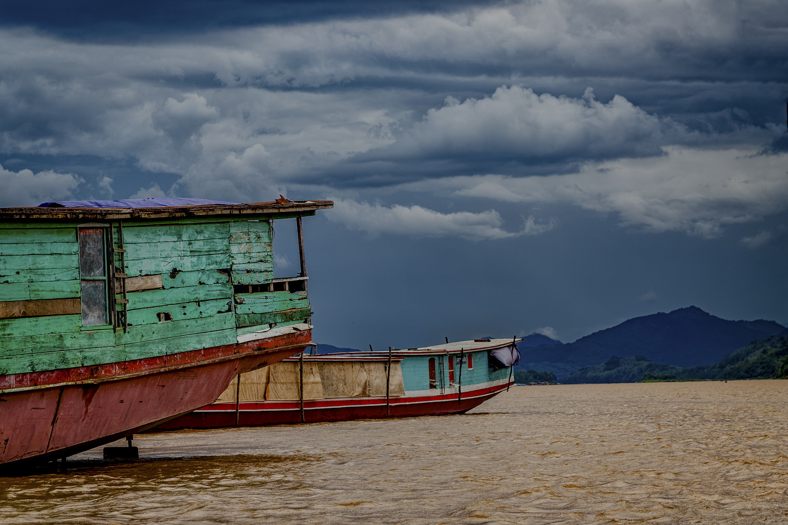 Boote auf dem Mekong