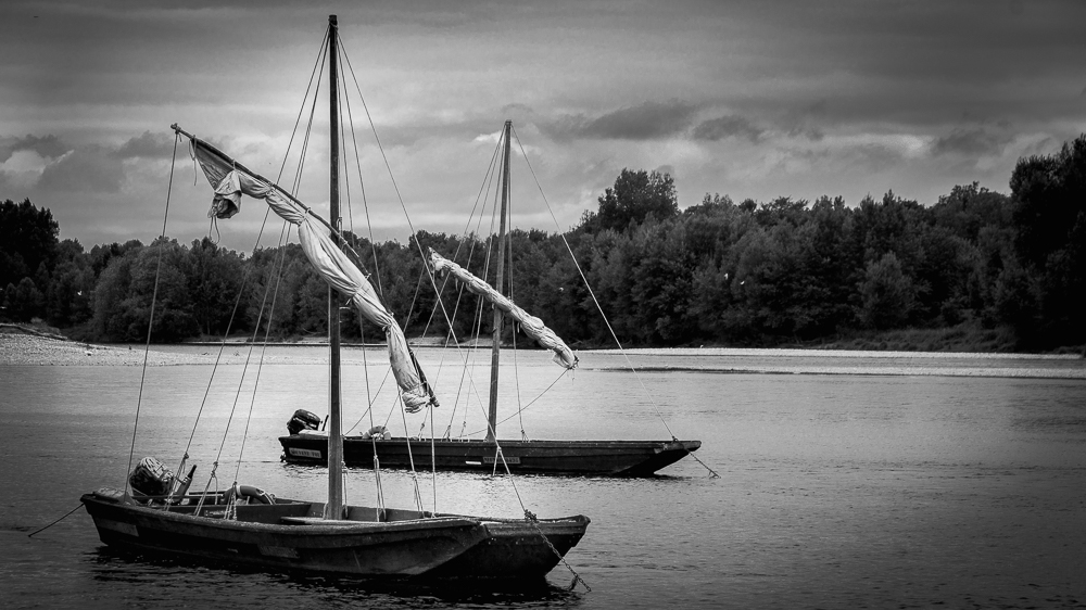 Boote auf der Loire