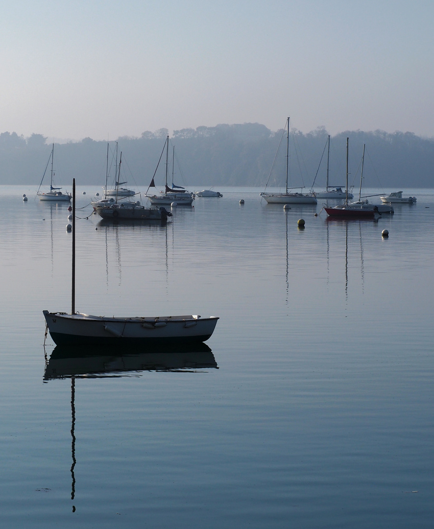 Boote auf der Rance