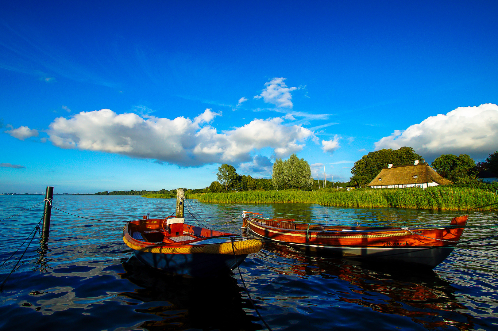 Boote auf der Schlei bei Sieseby