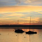 BOOTE BEI ABENDROT 1-AMMERSEE