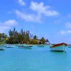 Boote bei Cap Malheureux auf Mauritius