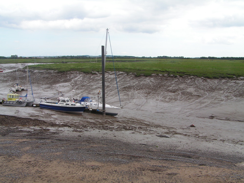 Boote bei Ebbe Weston Super mare ( UK)