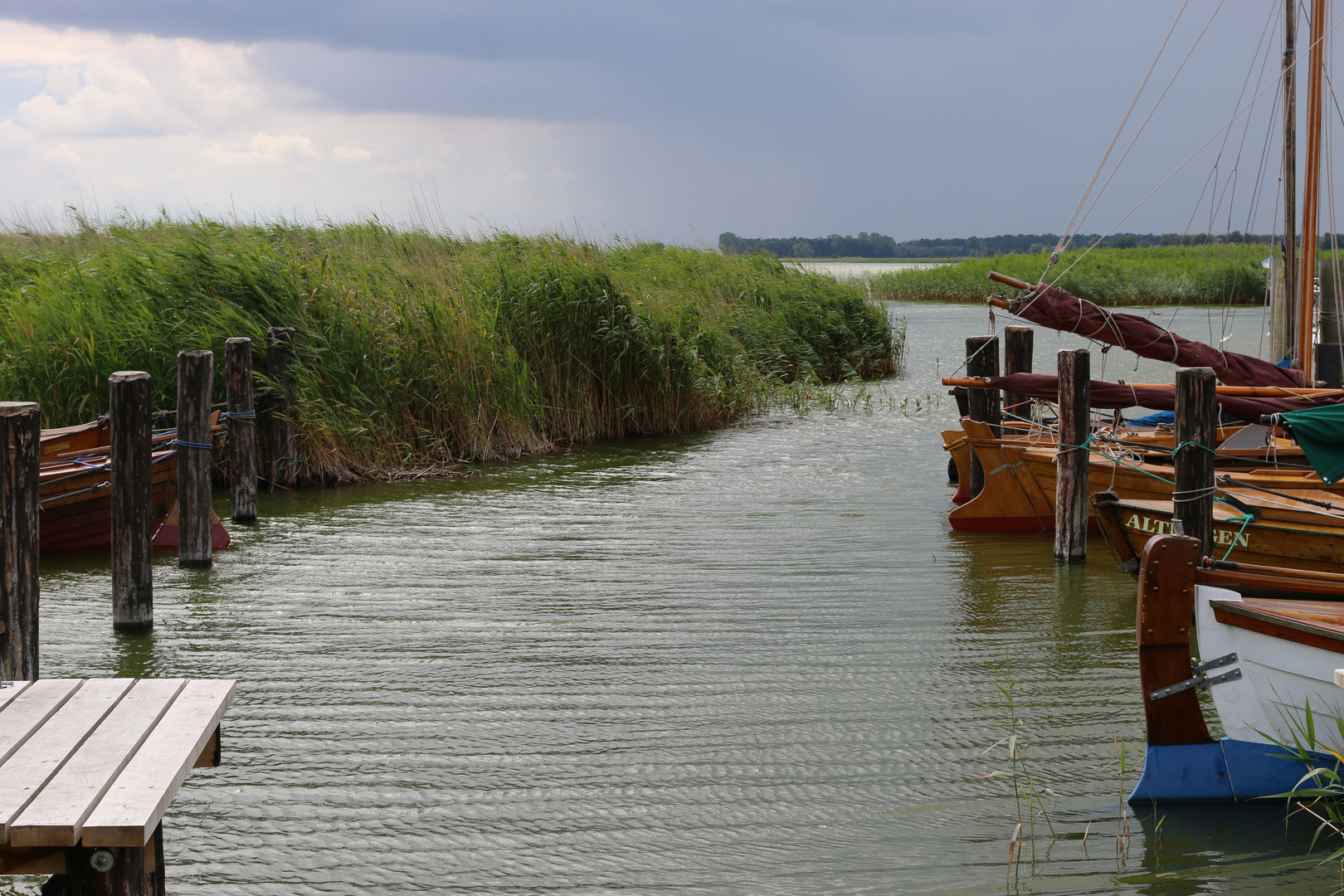 Boote im Althagener Hafen