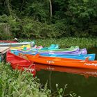 Boote im Catemaco-See (Mexiko)