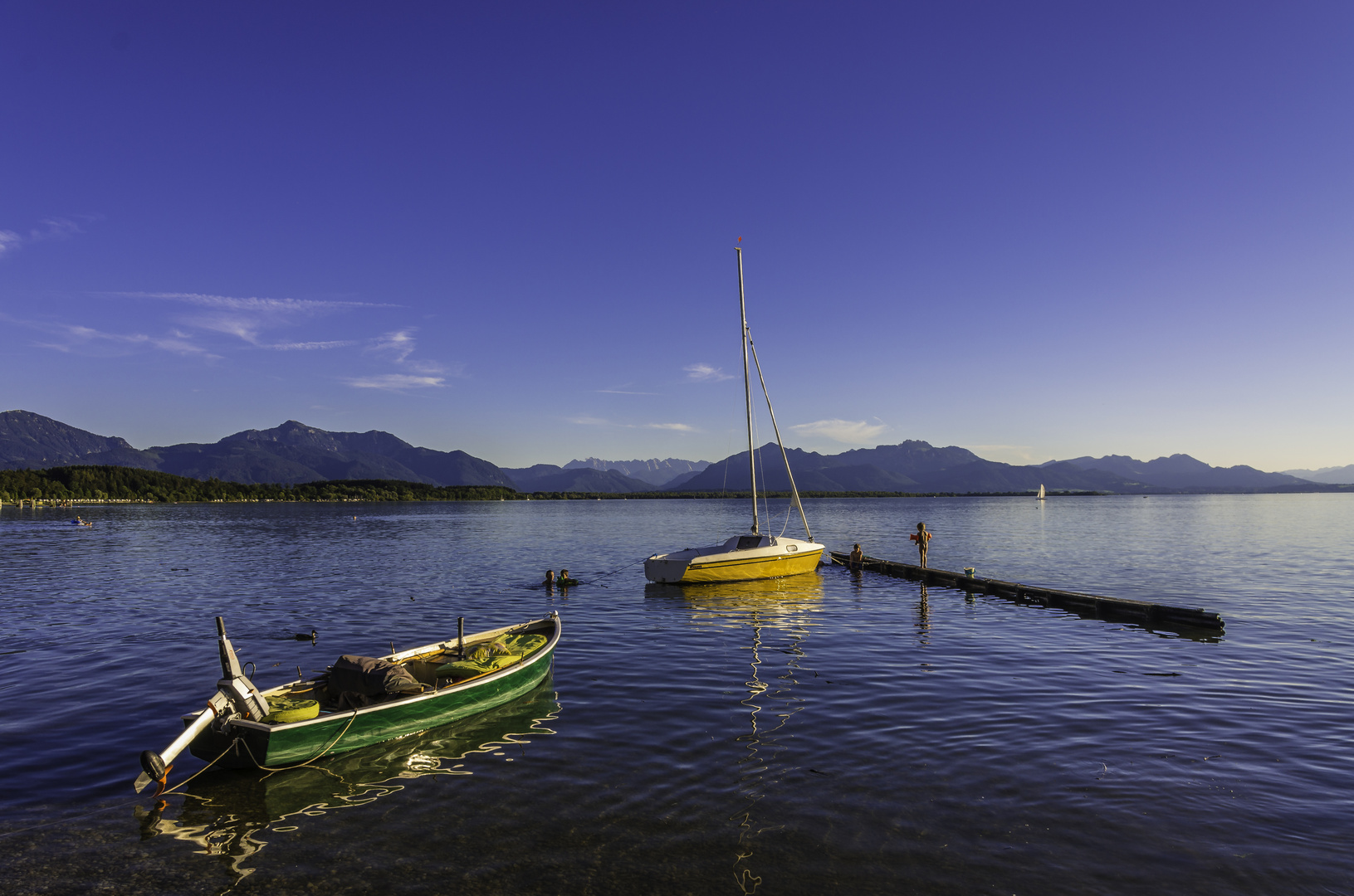 Boote im Chiemsee