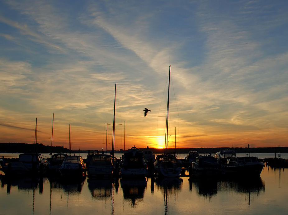 Boote im Gegenlicht  ( Sunrise behind boats)