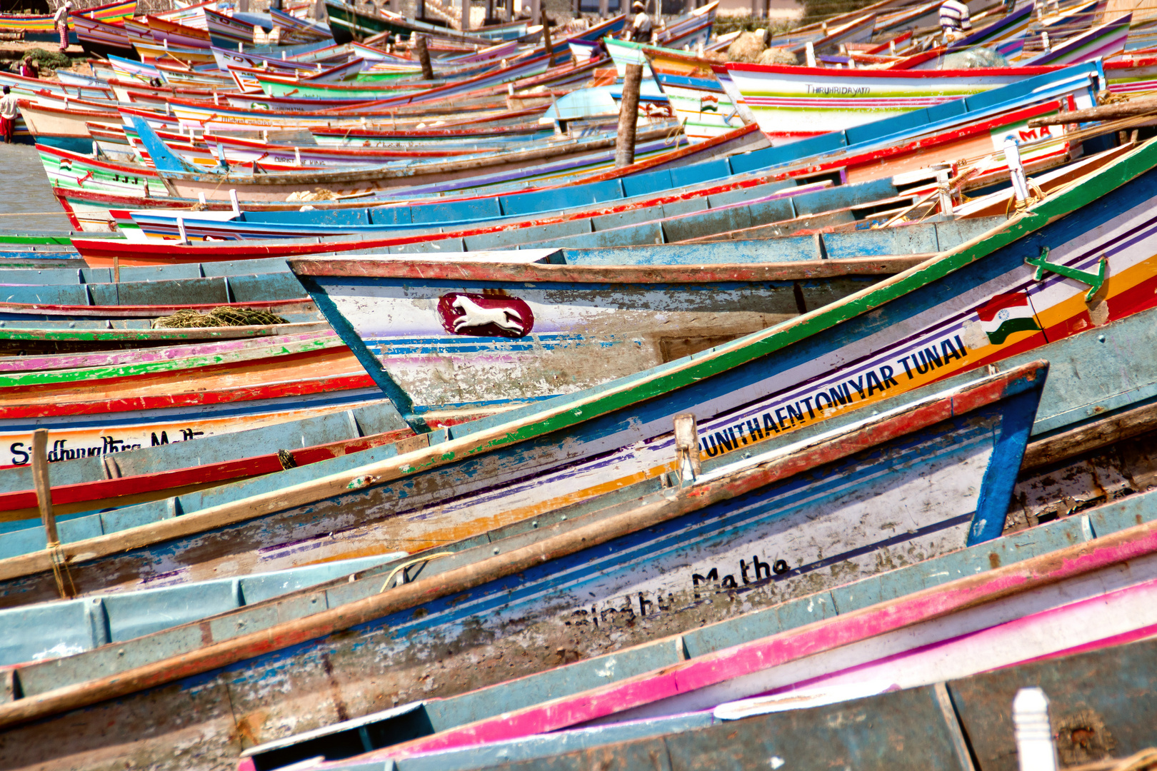 Boote im Hafen Vizhinjam