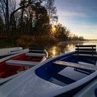 Boote im Morgenlicht