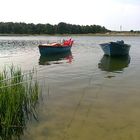 Boote im Nothafen Darßer Ort - zum Spiegeltag